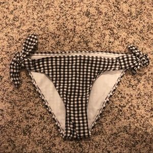 checkered tie bikini bottoms